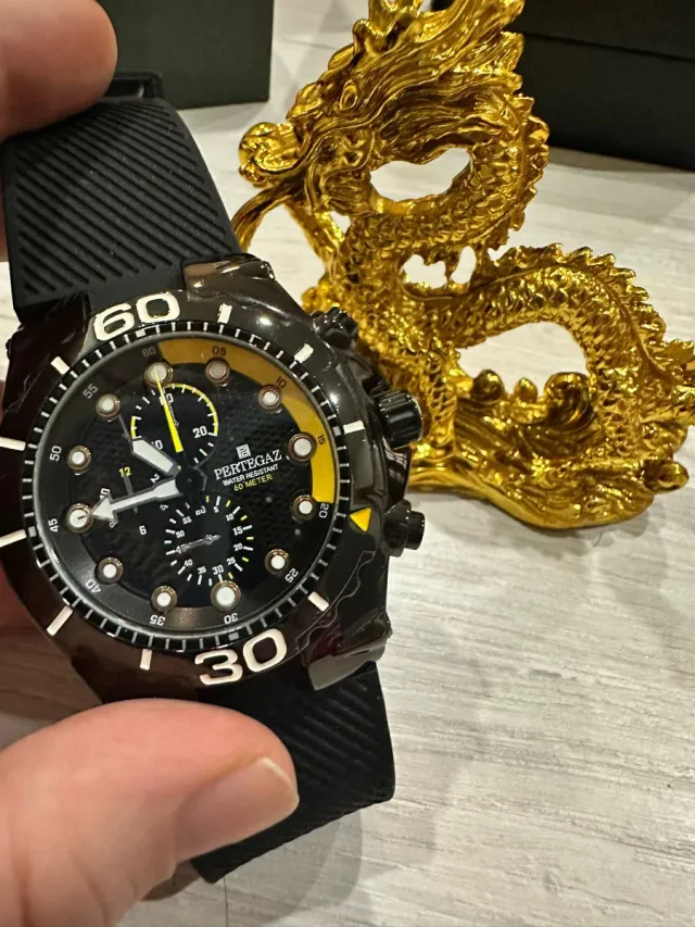 Reloj Pertegaz Cronógrafo Esfera Negra