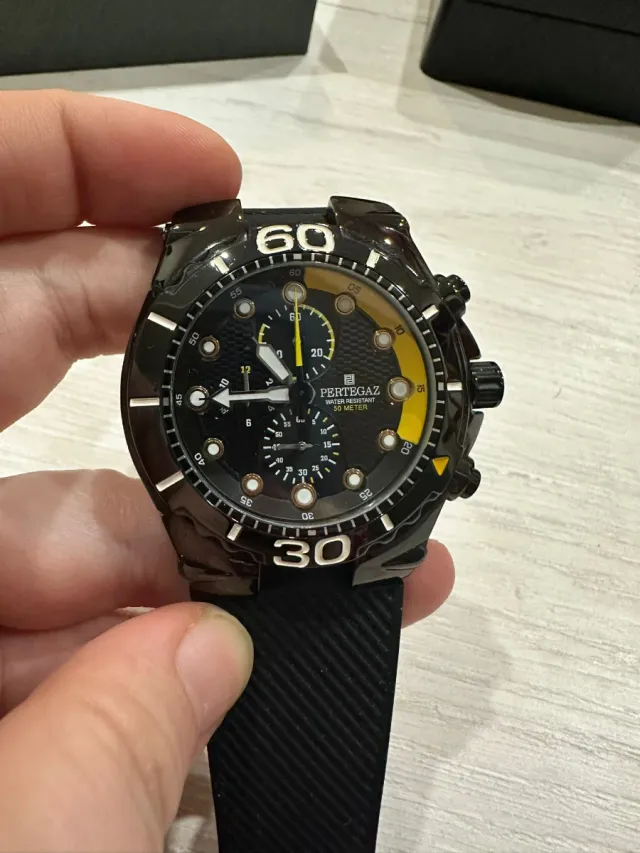 Reloj Pertegaz Cronógrafo Esfera Negra