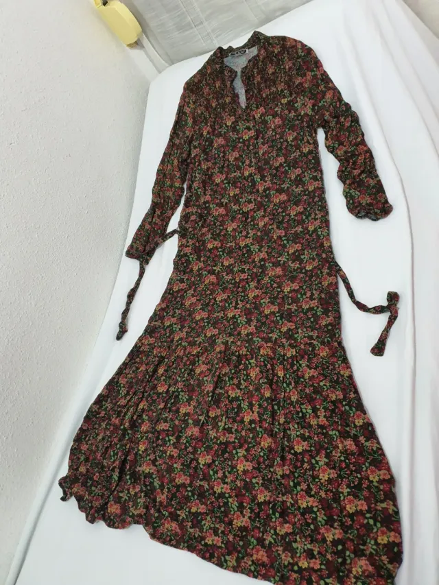 Vestido largo estampado floral