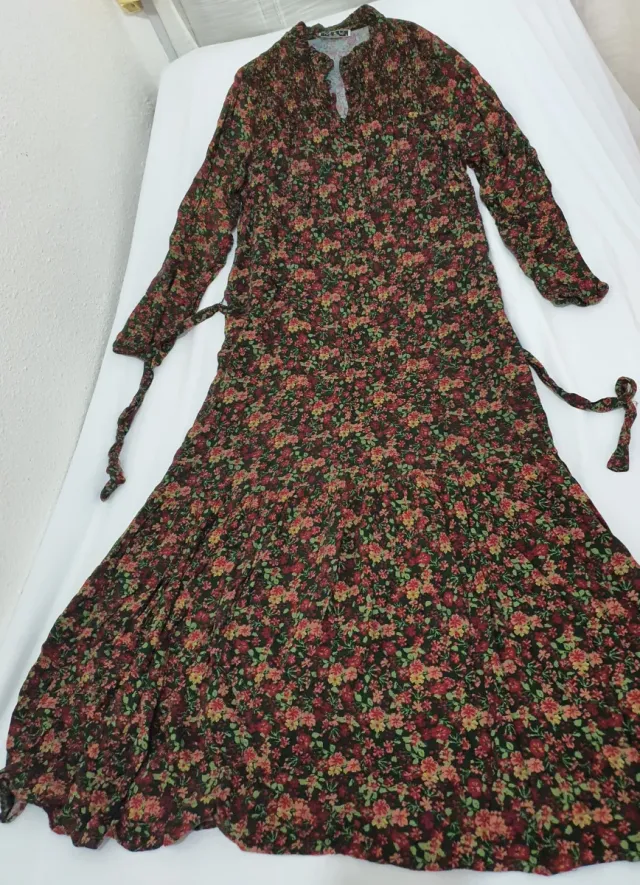 Vestido largo estampado floral