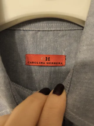 Camisa Carolina Herrera Gris Talla M