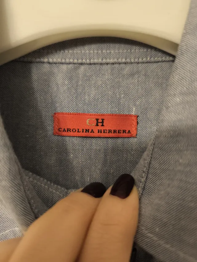 Camisa Carolina Herrera Gris Talla M