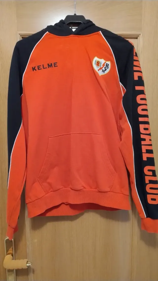Sudadera Kelme Rayo Vallecano Naranja y Negra