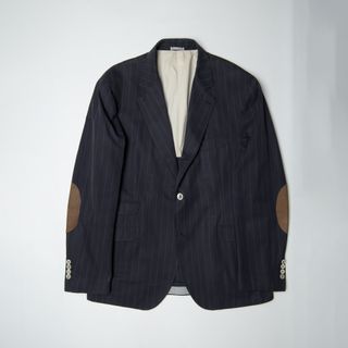 Giacca Blazer Brunello Cucinelli Blu righe tg 58