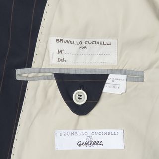 Giacca Blazer Brunello Cucinelli Blu righe tg 58