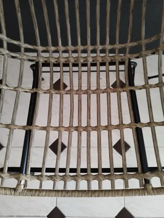 Pareja Sillas Jardín Jysk Mimbre y Metal