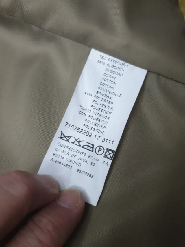 Americana beige de fila única