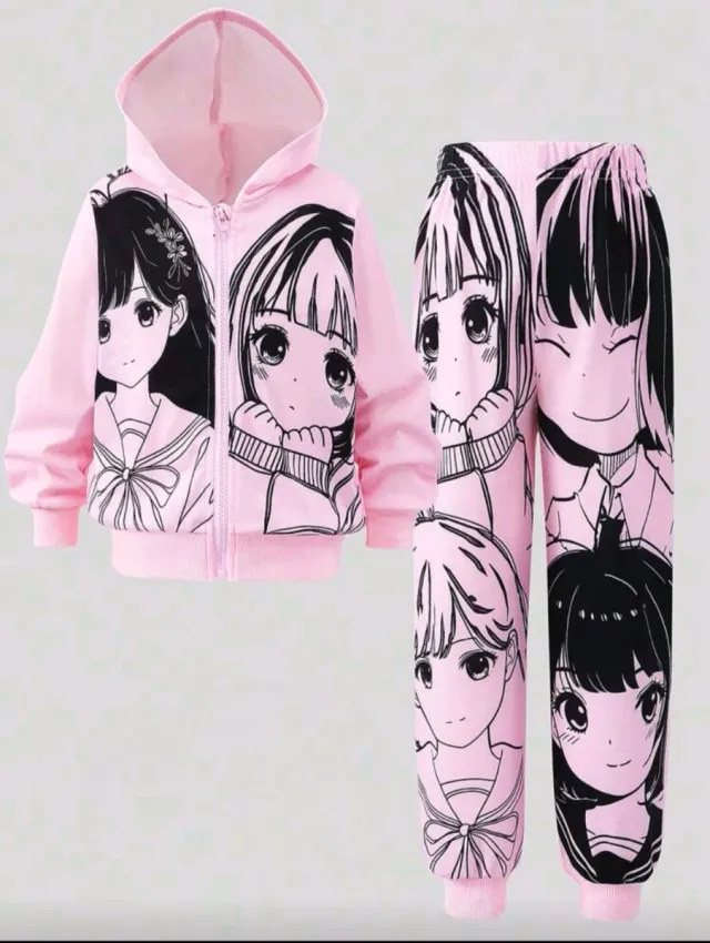 Conjunto Chándal Anime Niña Rosa