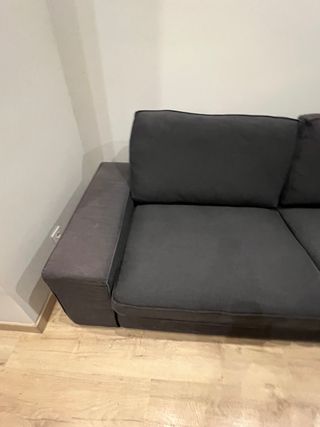 2 juegos Fundas Sofá  KIVIK 3 Plazas Gris Antrac