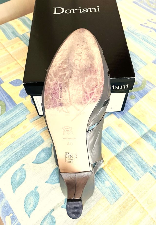 Sandalias Doriani Piel Fiesta Plata