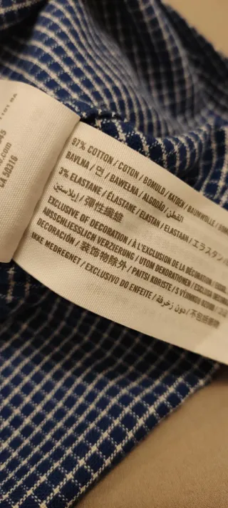 Camisa Hollister cuadros azul y blanco