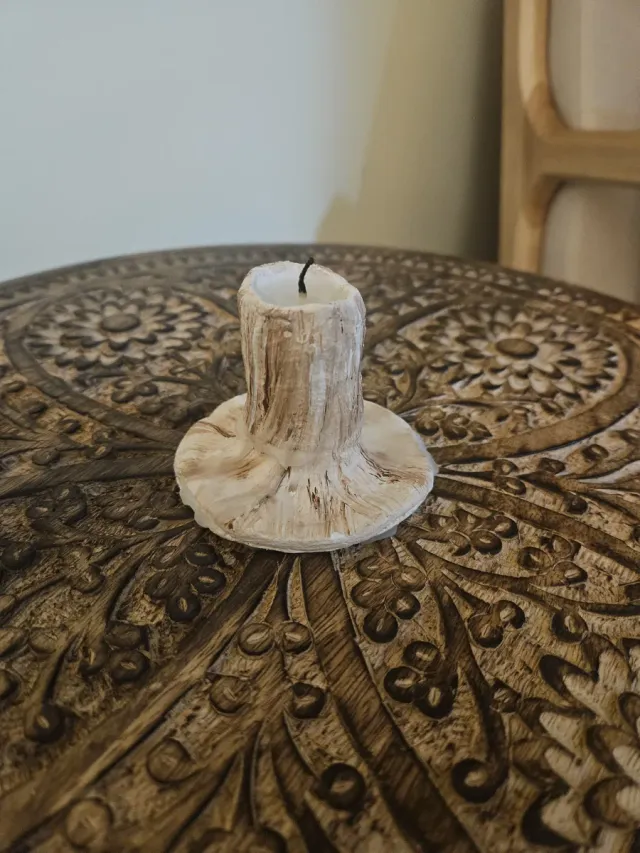 Vela arcilla artesanal