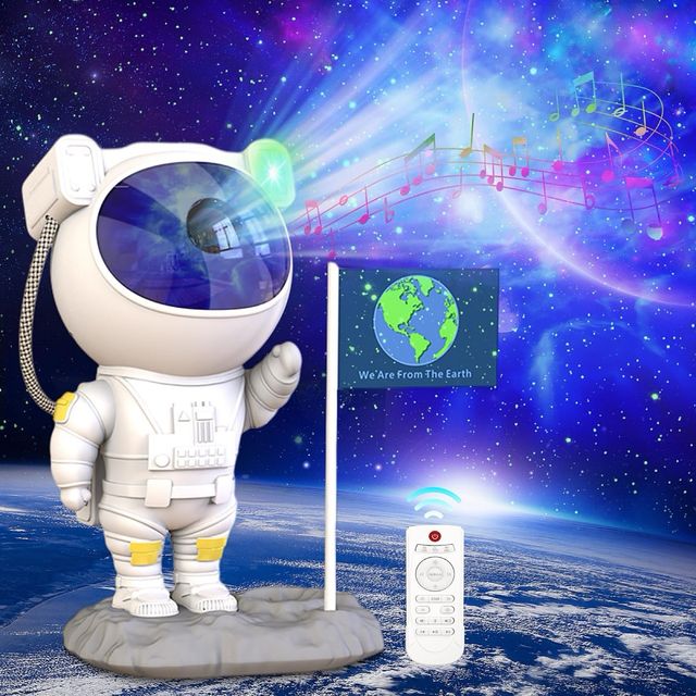 Proyector Astronauta Negro y Blanco