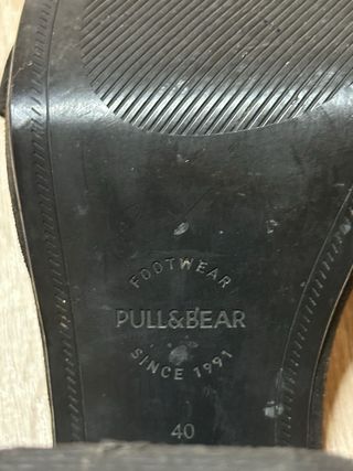 Sandalias Pull&Bear tacón lazo negro T40