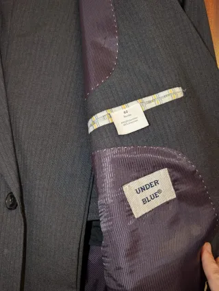 Fato Homem Under Blue Cinza