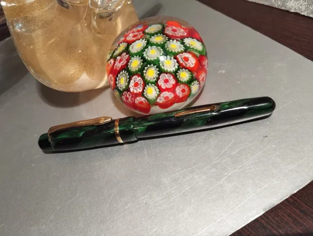 Penna stilografica antica Antinia oro