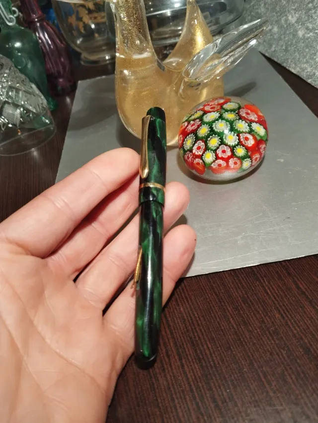 Penna stilografica antica Antinia oro