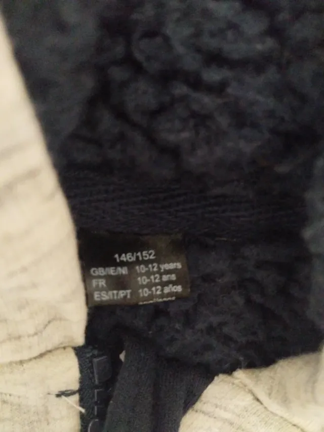 Chaqueta borreguito beige y negra