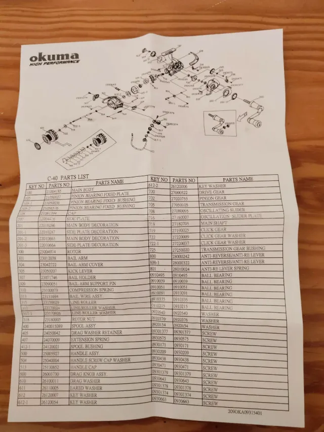 Carrete Okuma Caymus C-40 nuevo