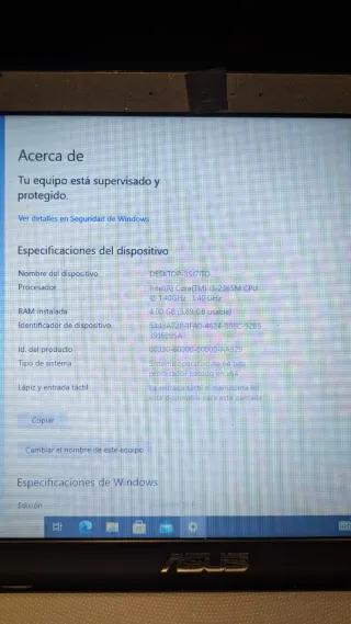 Portátil ASUS Negro/Gris