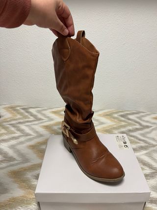 Botas cowboy marrón talla 38