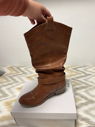 Botas cowboy marrón talla 38