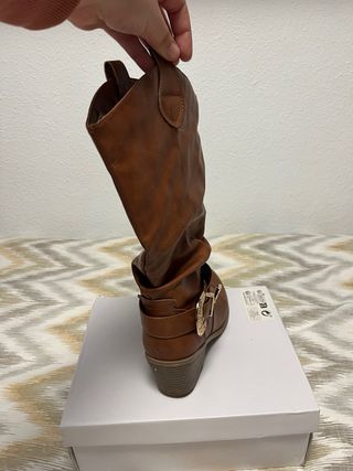 Botas cowboy marrón talla 38