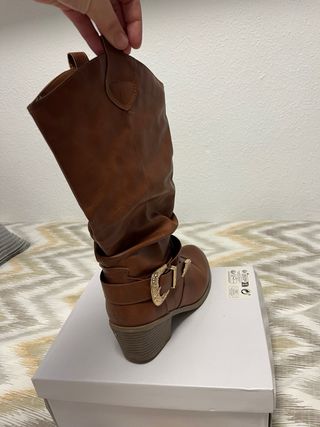 Botas cowboy marrón talla 38