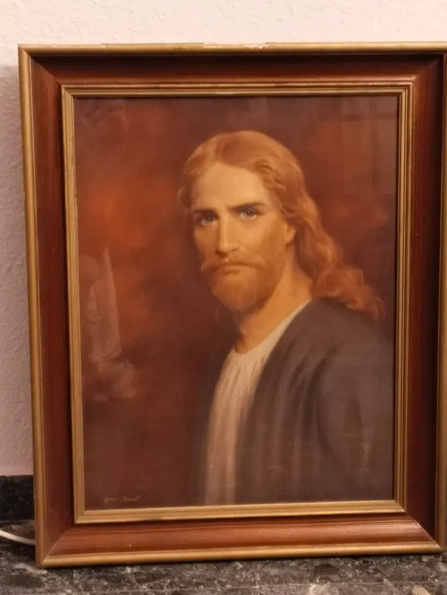 Cuadro Lámina Jesucristo Marco Madera