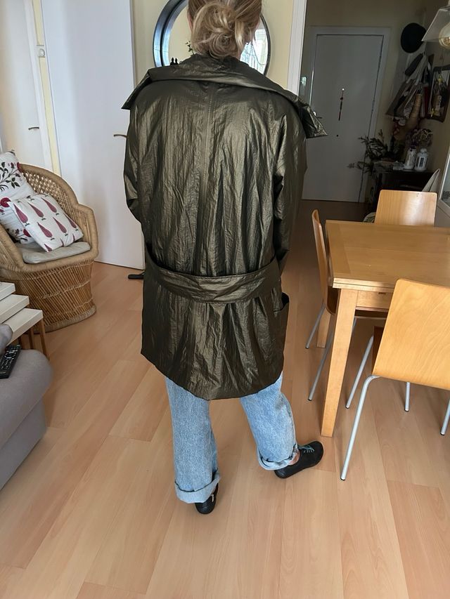 Gabardina impermeable forro abrigado 100% nylon