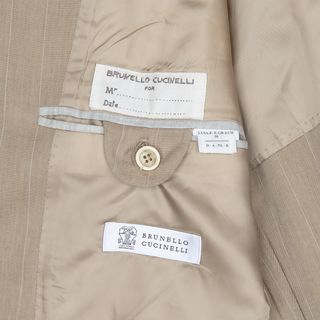 Giacca Blazer Brunello Cucinelli Beige righe tg 58