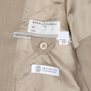 Giacca Blazer Brunello Cucinelli Beige righe tg 58