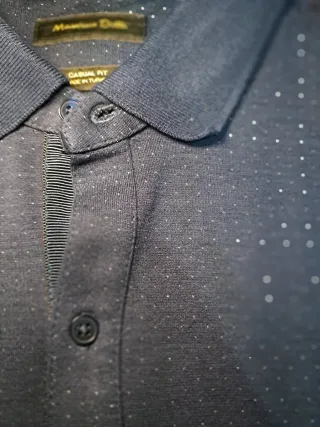 Polo manga larga azul Talla L