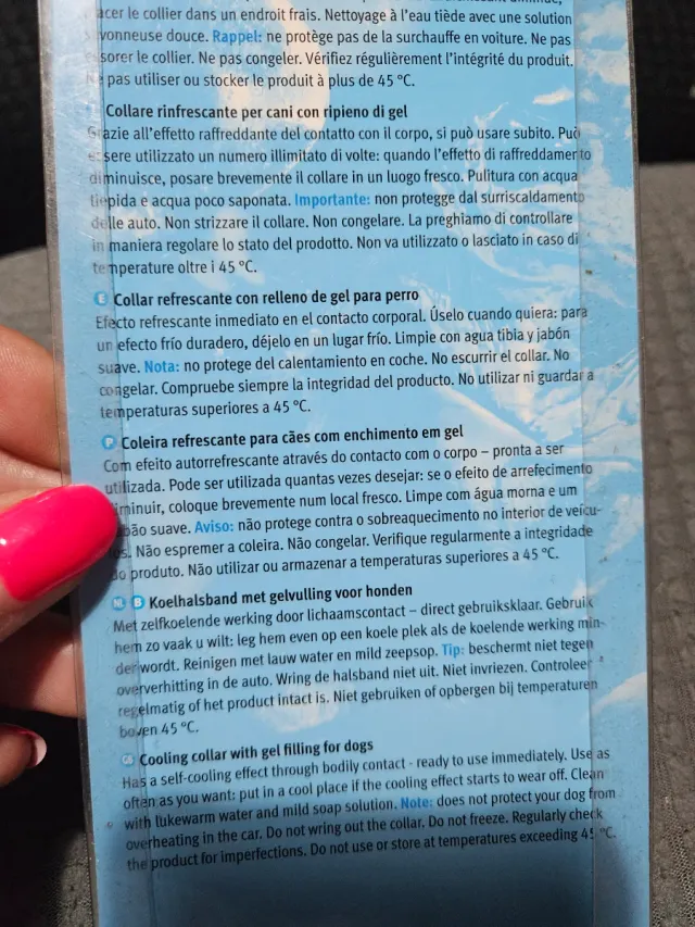 Collar Refrescante Perro Talla M