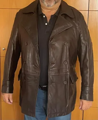 Cazadora piel tres cuartos alta calidad