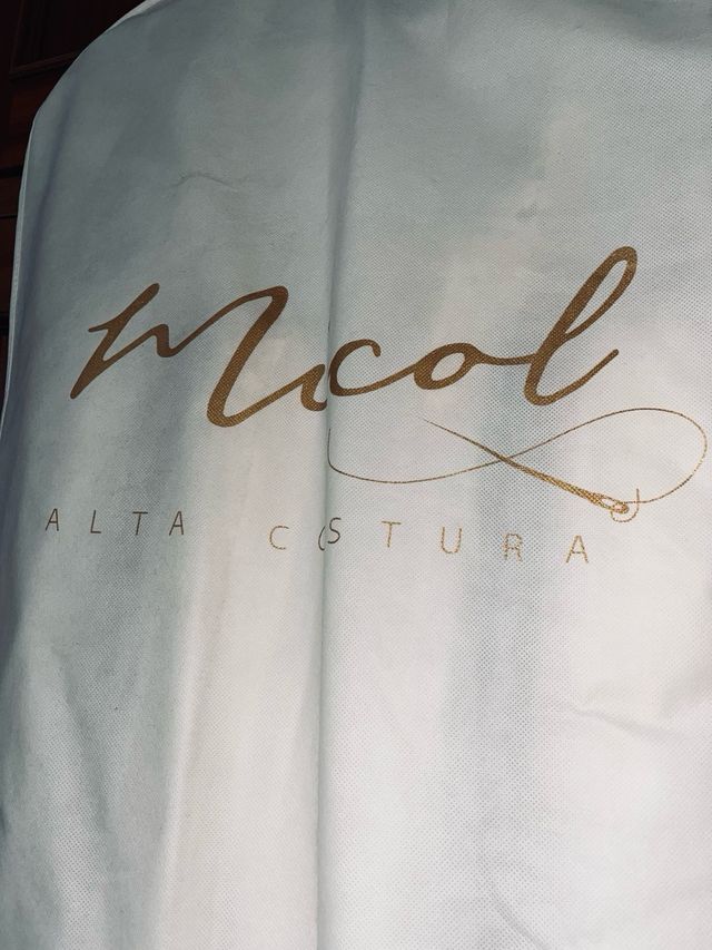 Vestido de Comunión Blanco y Azul