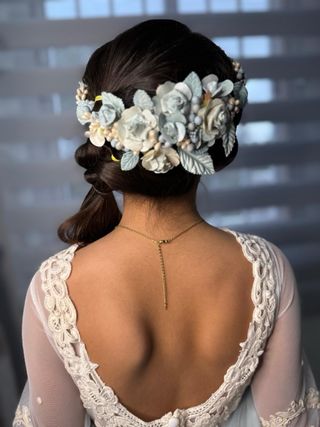 Vestido de Comunión Blanco y Azul