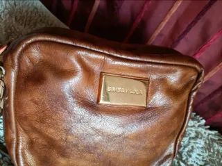 Bolso bandolera Bimba y Lola piel marrón vintage
