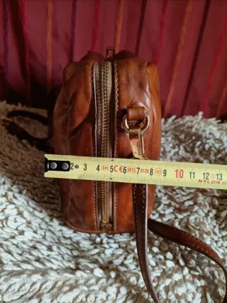 Bolso bandolera Bimba y Lola piel marrón vintage