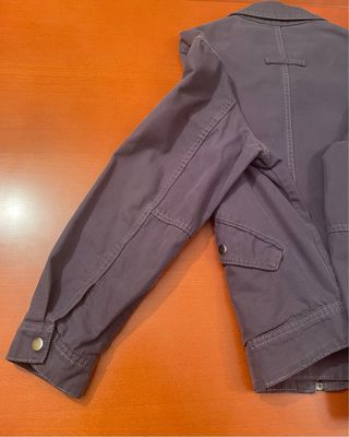 Cazadora Bershka algodón cremallera gris