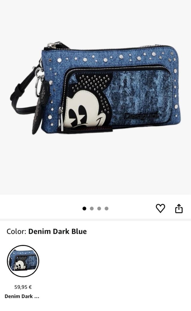 Bolso Desigual Mickey Mouse Denim