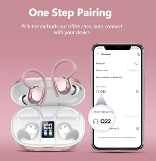 Auriculares Deportivos Inalámbricos Rosa/Dorado