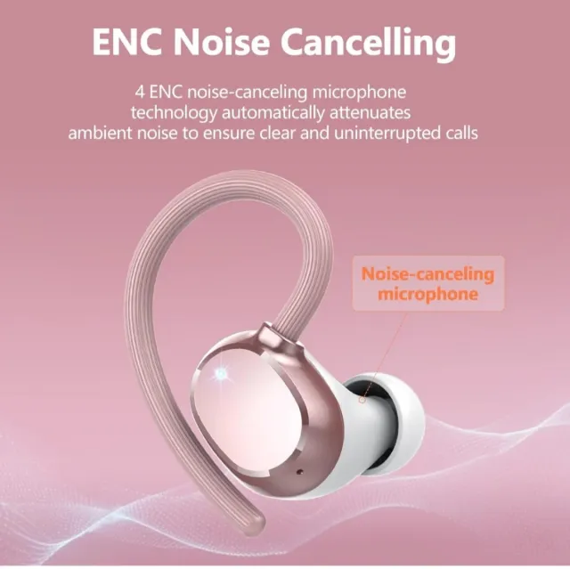 Auriculares Deportivos Inalámbricos Rosa/Dorado