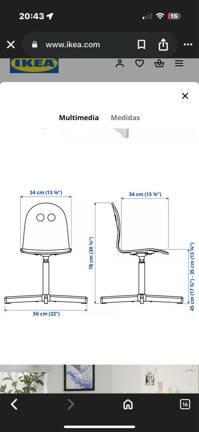 Silla infantil IKEA blanca