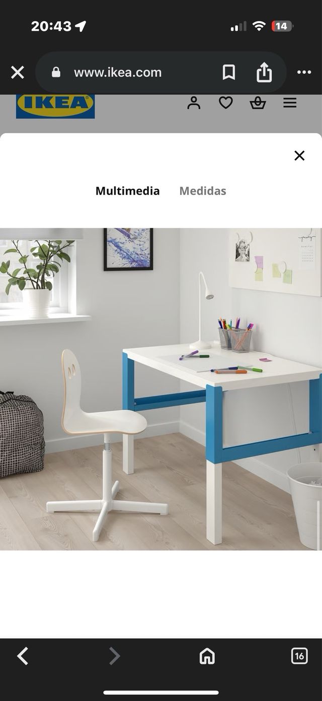 Silla infantil IKEA blanca