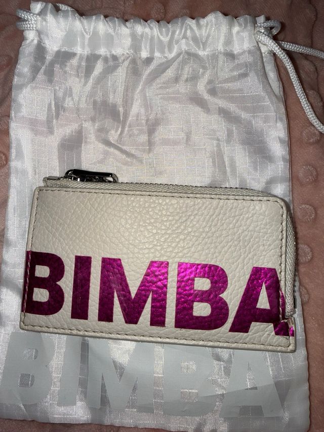 Tarjetero Bimba y Lola blanco y rosa