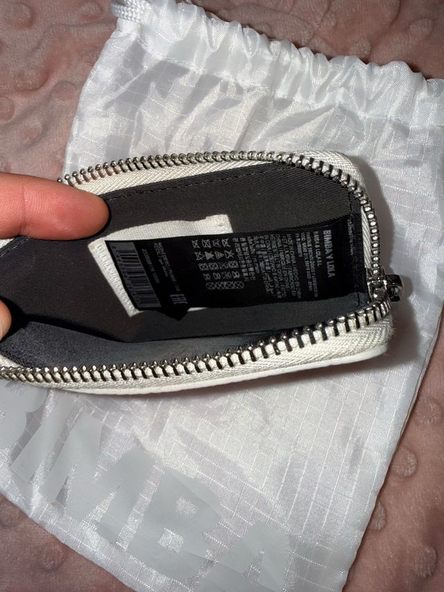 Tarjetero Bimba y Lola blanco y rosa