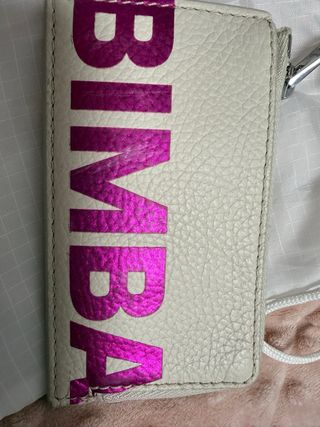 Tarjetero Bimba y Lola blanco y rosa