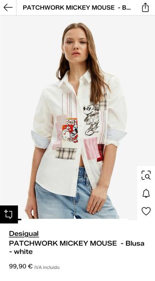 Camisa Desigual Mickey Mouse Patchwork