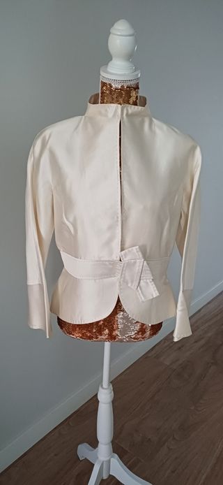 Chaqueta Seda Purificación García Blanca